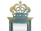 Espejo de madera rústico azul