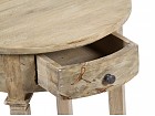 Pedestal redondo de madera con cajón