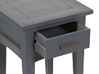 Mesa con cajón gris