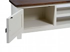 Mueble TV escandinavo blanco y nogal Lucca