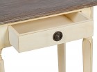 Mesita con cajón beige y marrón