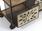 Consola con ruedas estilo vintage