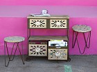 Consola con ruedas estilo vintage
