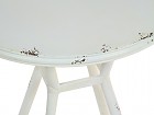 Mesa auxiliar redonda metal blanco