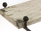 Mesa rectangular vintage madera y metal