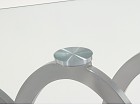 Mesa comedor Circles acero y vidrio