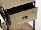 Mesita 1 cajón madera y metal