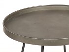 Mesa de metal ovalada hierro