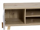 Mueble TV blanco y madera 2 puertas