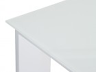 Mesa extensible de cristal blanca