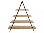 Estantería pirámide de madera y metal