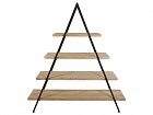 Estantería pirámide de madera y metal
