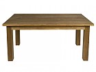 Mesa de comedor rústica de madera de teca Feng