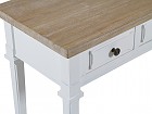 Consola blanca y madera Shabby Chic 3 cajones