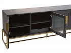 Mueble TV de diseño negro y dorado Balford