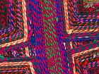 Silla de cuerda de colores estilo bohemio