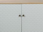 Consola industrial roble y blanca Blue