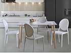 Silla moderna beige polipropileno