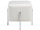 Taburete blanco terciopelo