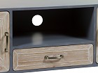 Mueble TV industrial hierro gris y abeto Bari