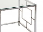 Mesa rinconera cristal moderna plata