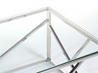 Mesa centro acero inoxidable y vidrio templado Abstract
