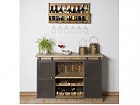 Mueble botellero industrial madera y hierro