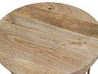 Mesa auxiliar cono invertido madera mango y hierro 