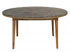 Mesa centro vintage azul redonda mango