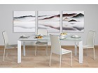 Mesa de comedor nórdica de cristal extensible 140-200cm 