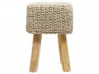 Taburete rattan cuadrado seagrass