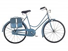 Adorno decorativo de bicicleta vintage en azul