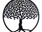 Adorno de pared árbol de la vida y ramas en espiral 60 cm