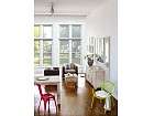 Sillón de ratán sintético marrón y beige