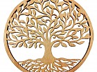 Aplique madera natural de árbol de la vida