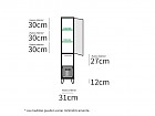 Armario de baño columna vintage Lena