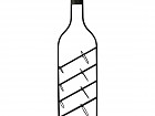 Botellero de metal capacidad para 4 botellas