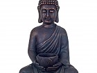 Estatua Buda sentado de arcilla efecto envejecido en bronce