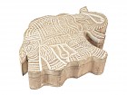 Caja de madera de mango forma elefante 