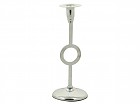 Candelabro plateado 10x10x26 cm