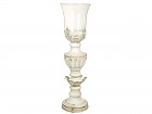 Candelabro vintage grande de hierro y cristal