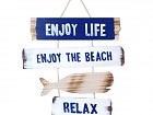 Cartel de madera decorativo Enjoy beach