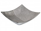 Centro cerámica plata 25x2x9 cm