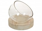 Centro mesa cristal con madera B