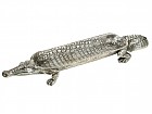 Figura cocodrilo plata