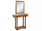 Conjunto mueble recibidor de madera con espejo