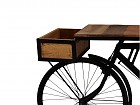 Consola bicicleta retro industrial de madera y metal