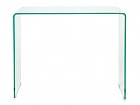 Consola de cristal curvado transparente
