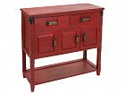 Mueble recibidor rojo estilo vintage