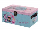 Costurero caja con compartimentos rosa y azul Frida Kahlo